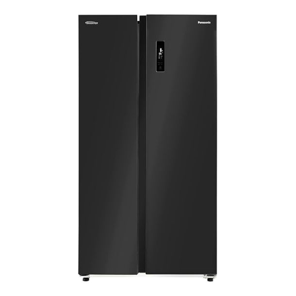 Panasonic 592 L Wifi Inverter Frost-Free Side by Side Refrigerator (NR-BS62MKX1, Black, Stainless Steel Finish)